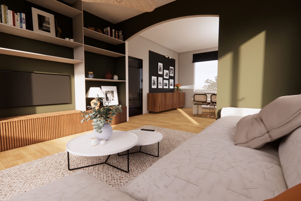 repenser structure et les couleurs et les sols salon et salle à manger